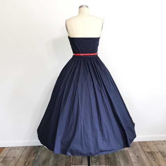 Laura Ashley Strapless Blue Dress - Picture 7 of 8